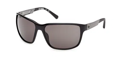 Harley Davidson Hd00026 01a Men's Sunglasses Black Size 61 In Shiny Black