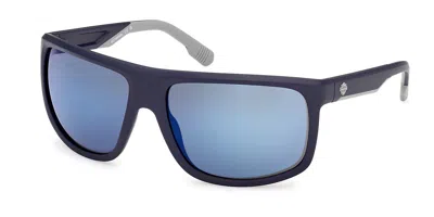 Harley Davidson Hd00029 91x Men's Sunglasses Blue Size 66 In Matte Blue