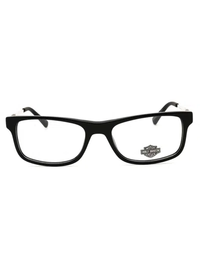 Harley Davidson Hd0143t Eyeglasses In 090 - Shiny Blue/clear Demo Lens