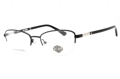 Harley Davidson Hd0550 Cat Eye Metal Frame Eyeglasses In Black