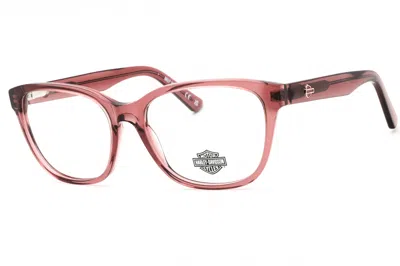 Harley Davidson Hd0568 Rectangular Acetate Eyeglasses In Pink