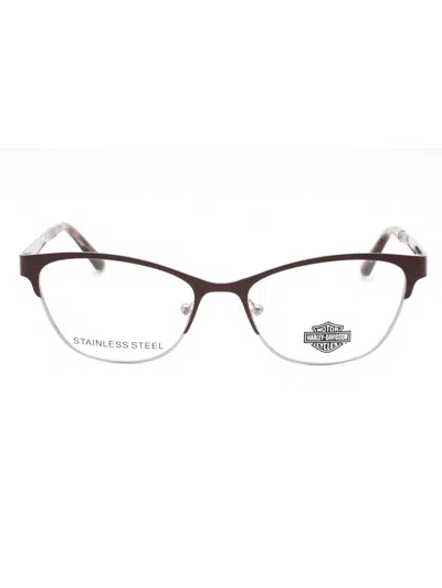 Harley Davidson Hd0572 Eyeglasses In Matte Violet/clear Demo Lens