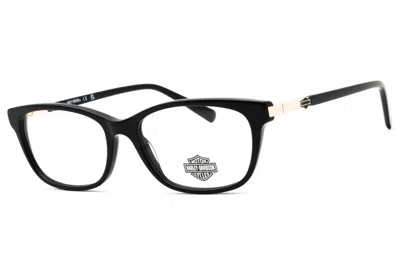 Harley Davidson Hd0578 Rectangular Acetate Eyeglasses In Black