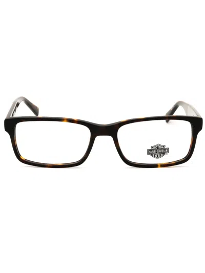 Harley Davidson Hd0774 Eyeglasses In Dark Havana/clear Demo Lens