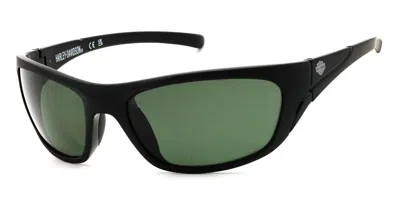 Harley Davidson Hd0903x Polarized 02r Men's Sunglasses Black Size 61 In Green