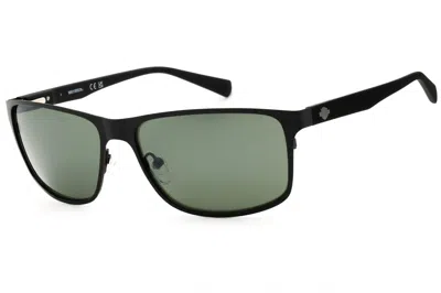 Harley Davidson Hd0914x Rectangular Metal Sunglasses In Black