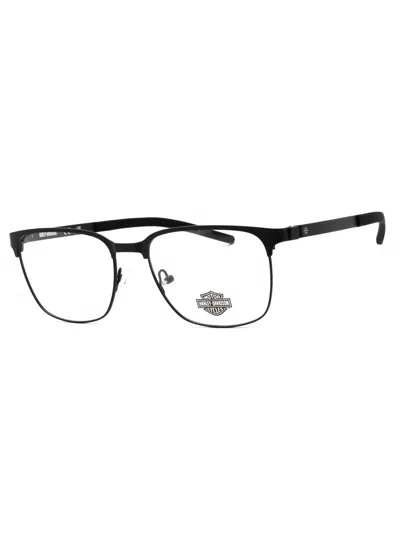 Harley Davidson Hd50018 Rectangular Metal Eyeglasses For Men In Black