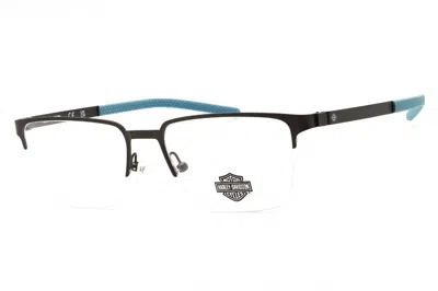 Harley Davidson Hd50019 Metal Rectangle Eyeglasses In Black