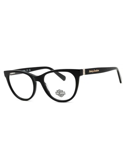 Harley Davidson Hd50056 Eyeglasses In 092 - Blue/other/clear Demo Lens
