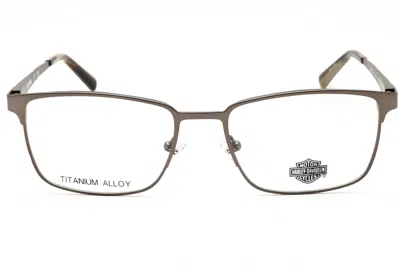 Harley Davidson Hd50074 Eyeglasses In Matte Gunmetal/clear Demo Lens