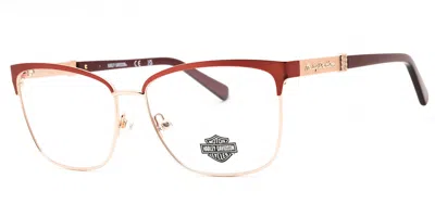 Harley Davidson Hd50076 073 Women's Glasses Gold Size 56 - Free Lenses - Blue Light Block Available In Brown