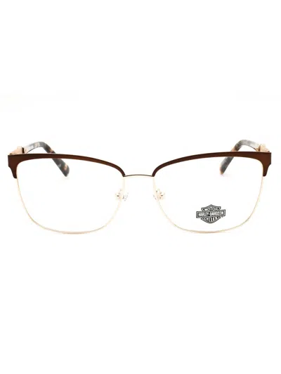 Harley Davidson Hd50076 Eyeglasses In Matte Pink/clear Demo Lens