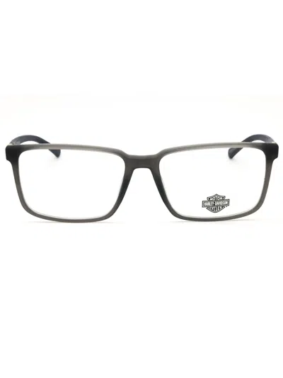 Harley Davidson Hd50097 Eyeglasses In Matte Blue/clear Demo Lens
