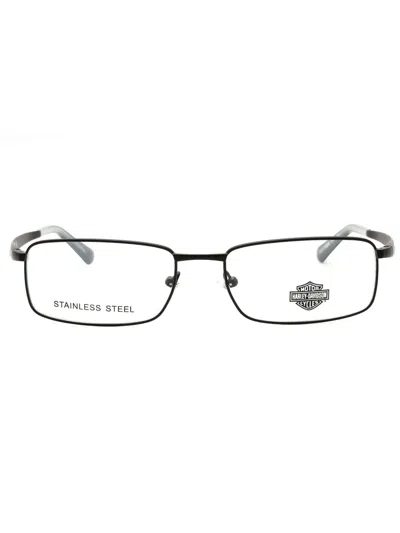 Harley Davidson Hd50099 Eyeglasses In 002 - Matte Black/clear Demo Lens