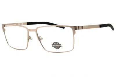 Harley Davidson Hd50101 Metal-frame Rectangular Eyeglasses In Champagne