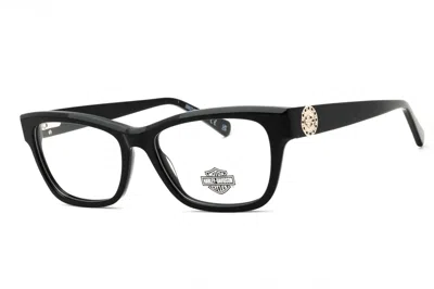 Harley Davidson Hd50105 Rectangular Acetate Eyeglasses In Black