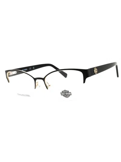 Harley Davidson Hd50109 Eyeglasses In 002 - Matte Black/clear Demo Lens