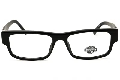 Harley Davidson Hd50111 Eyeglasses In Shiny Black/clear Demo Lens