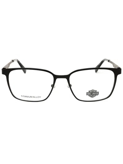 Harley Davidson Hd50116 Eyeglasses In Matte Dark Nickeltin/clear Demo Lens
