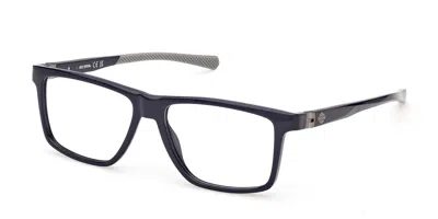 Harley Davidson Hd50124 090 Men's Glasses Blue Size 55 - Free Lenses - Blue Light Block Available In Shiny Blue