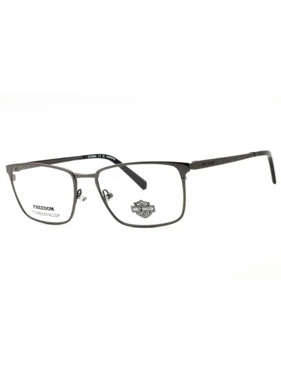 Harley Davidson Hd9028 Eyeglasses In Matte Gunmetal/clear Demo Lens