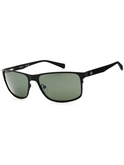 Harley Davidson Hd914x Men's Rectangular Sunglasses In Green