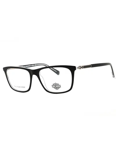 Harley Davidson Hd975 Eyeglasses In 003 - Black/crystal/clear Demo Lens