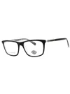 Harley Davidson Hd975 Rectangular Acetate Men's Eyeglasses In Black