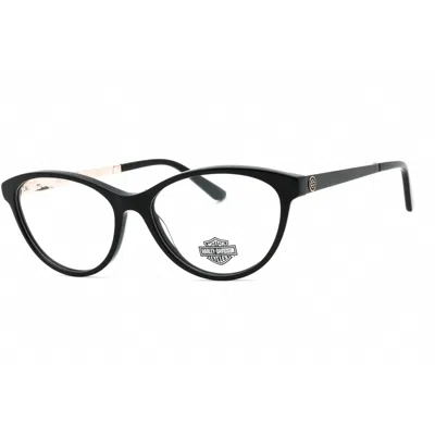 Harley Davidson Ladies Black Oval Eyeglass Frames Hd0570