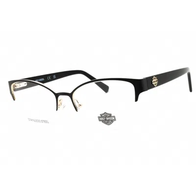 Harley Davidson Ladies Black Rectangular Eyeglass Frames Hd50109