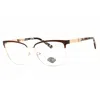 Harley Davidson Ladies Brown Rectangular Eyeglass Frames Hd50076