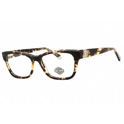 Harley Davidson Ladies Brown Rectangular Eyeglass Frames Hd50105