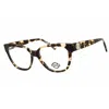 Harley Davidson Ladies Brown Rectangular Eyeglass Frames Hd50106