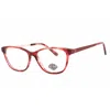 Harley Davidson Ladies Multi-color Rectangular Eyeglass Frames Hd0571
