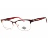 Harley Davidson Ladies Multi-color Rectangular Eyeglass Frames Hd50057