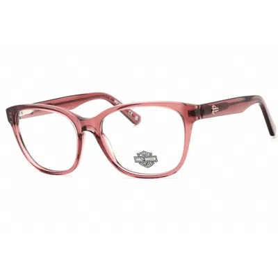 Harley Davidson Ladies Pink Rectangular Eyeglass Frames Hd0568