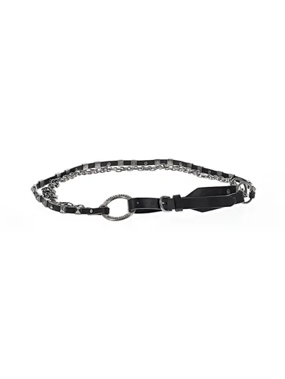Pre-owned Harley Davidson Leather Belt In Black