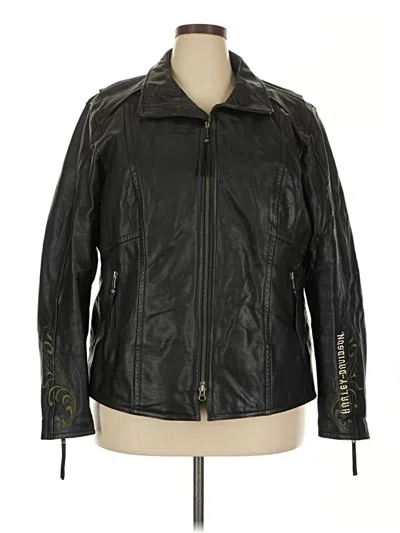 Pre-owned Harley Davidson Leather Jacket In Black