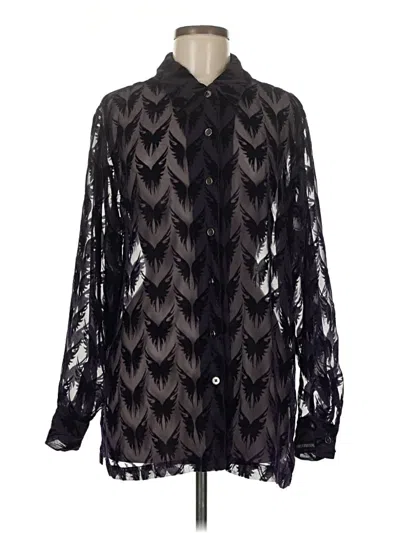 Pre-owned Harley Davidson Long Sleeve Blouse In Black