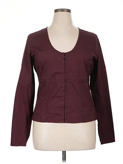 Pre-owned Harley Davidson Long Sleeve Blouse In Burgundy