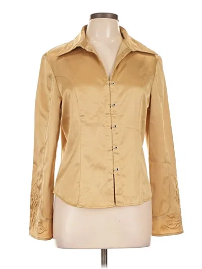 Pre-owned Harley Davidson Long Sleeve Blouse In Gold