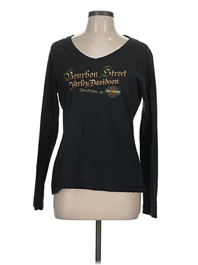 Pre-owned Harley Davidson Long Sleeve T-shirt In Black