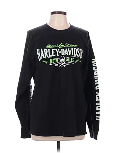 Pre-owned Harley Davidson Long Sleeve T-shirt In Black