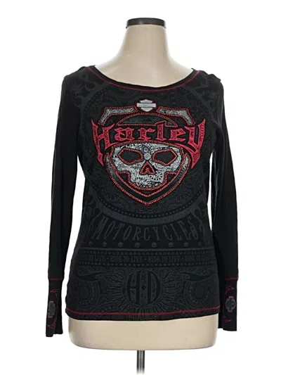 Pre-owned Harley Davidson Long Sleeve T-shirt In Black