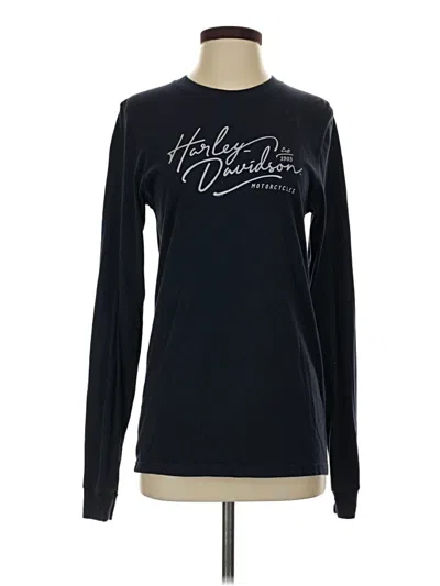 Pre-owned Harley Davidson Long Sleeve T-shirt In Blue