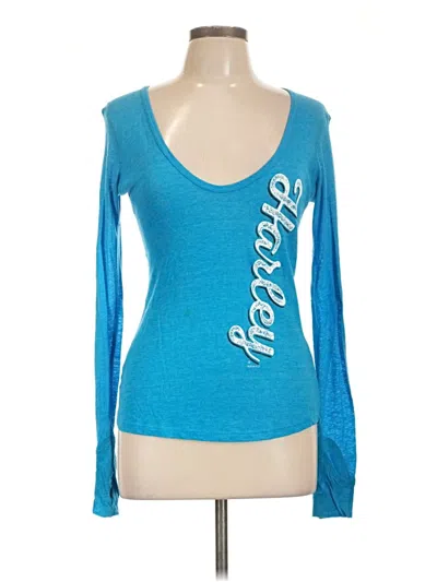 Pre-owned Harley Davidson Long Sleeve T-shirt In Blue