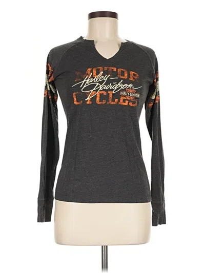 Pre-owned Harley Davidson Long Sleeve T-shirt In Gray