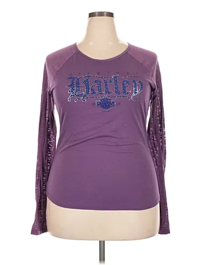 Pre-owned Harley Davidson Long Sleeve T-shirt In Purple