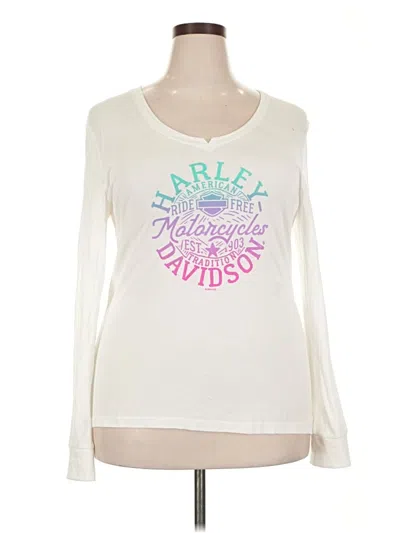 Pre-owned Harley Davidson Long Sleeve T-shirt In White