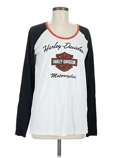 Pre-owned Harley Davidson Long Sleeve T-shirt In White